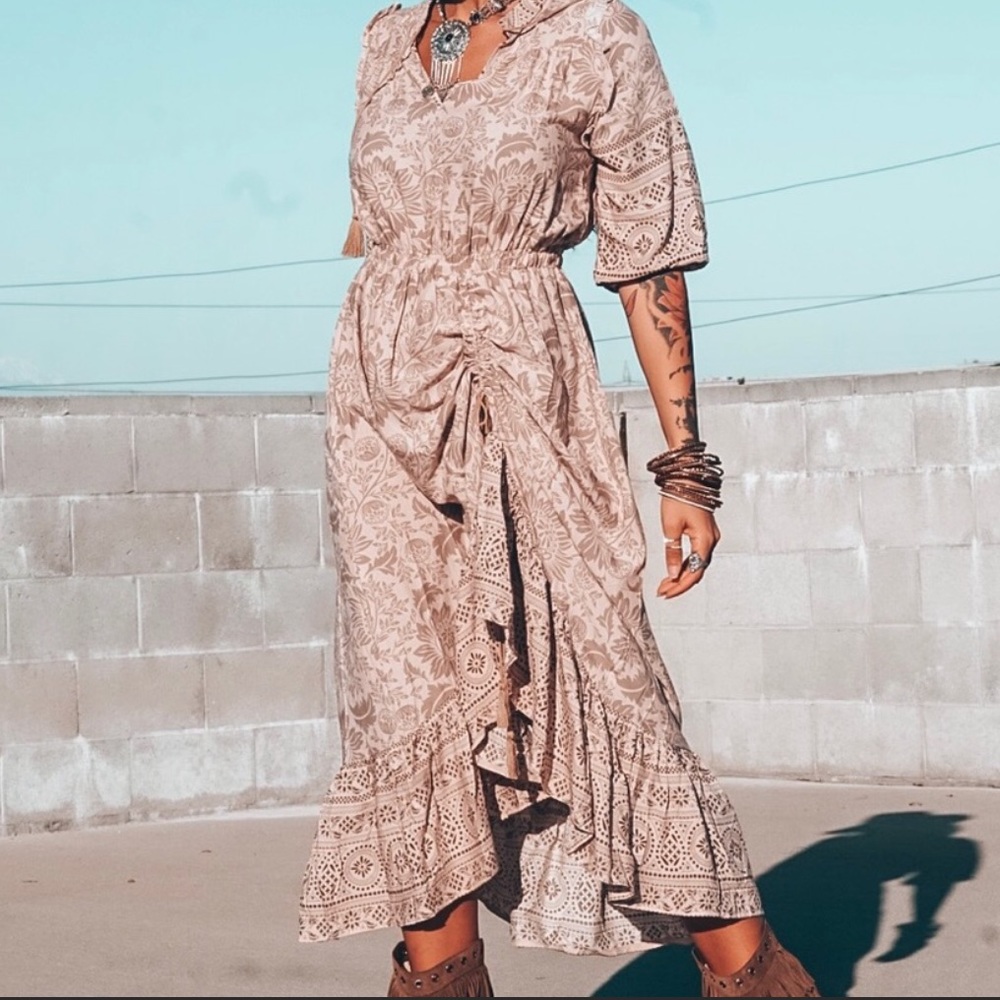 Bohemian Spell Gypsy Style Tribal Print Boho Dress